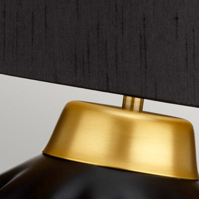 Quintessentiale Lighting Bexley 1 Light Table Lamp - Black & Brushed Brass House of Isabella UK