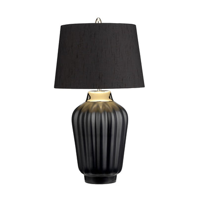 Quintessentiale Lighting Bexley 1 Light Table Lamp - Black & Polished Nickel House of Isabella UK