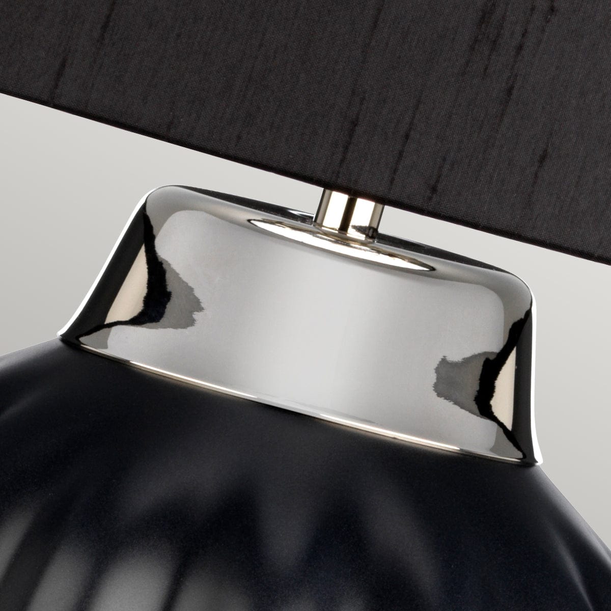 Quintessentiale Lighting Bexley 1 Light Table Lamp - Black & Polished Nickel House of Isabella UK