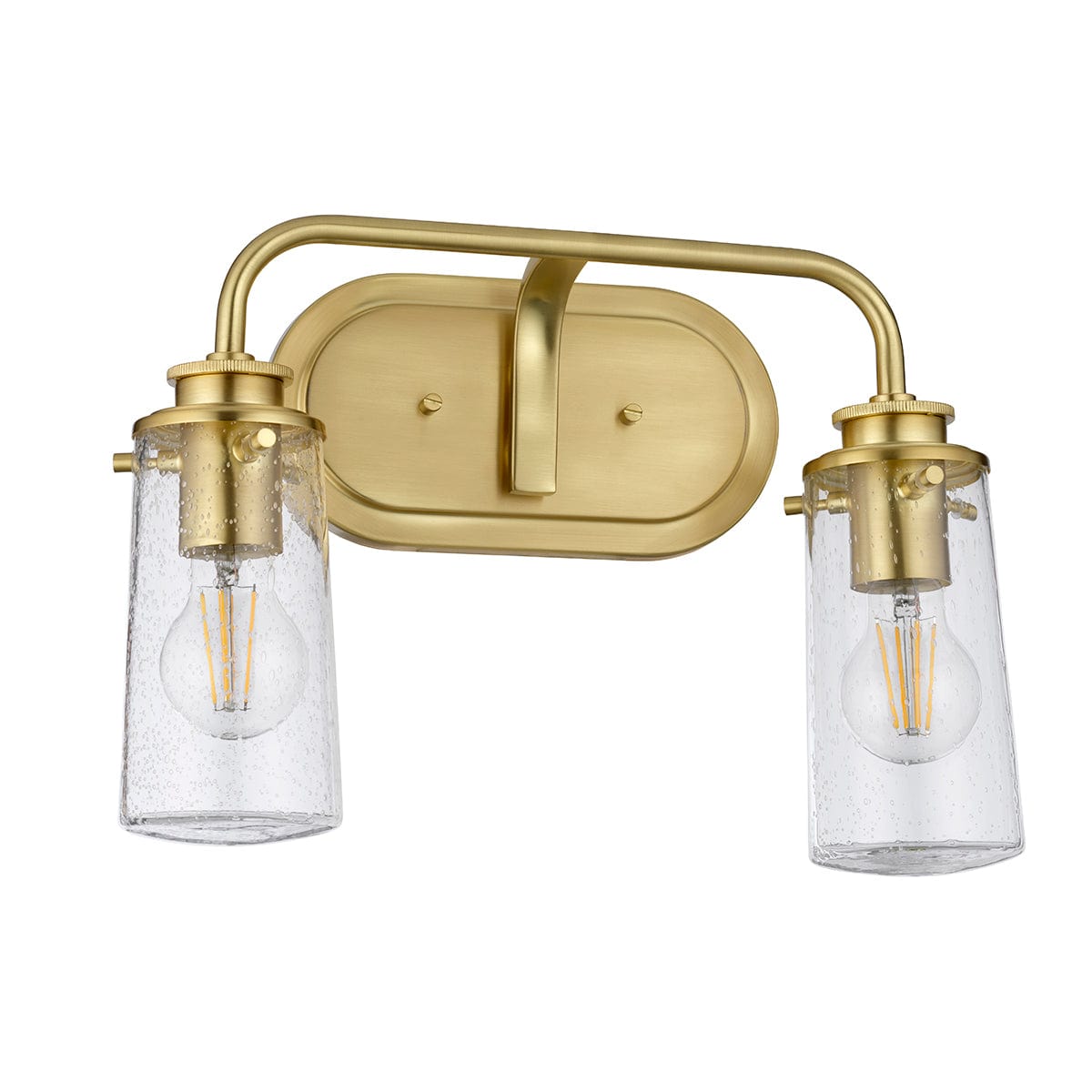 Quintessentiale Lighting Braelyn 2 Light Wall Light - Brushed Brass House of Isabella UK