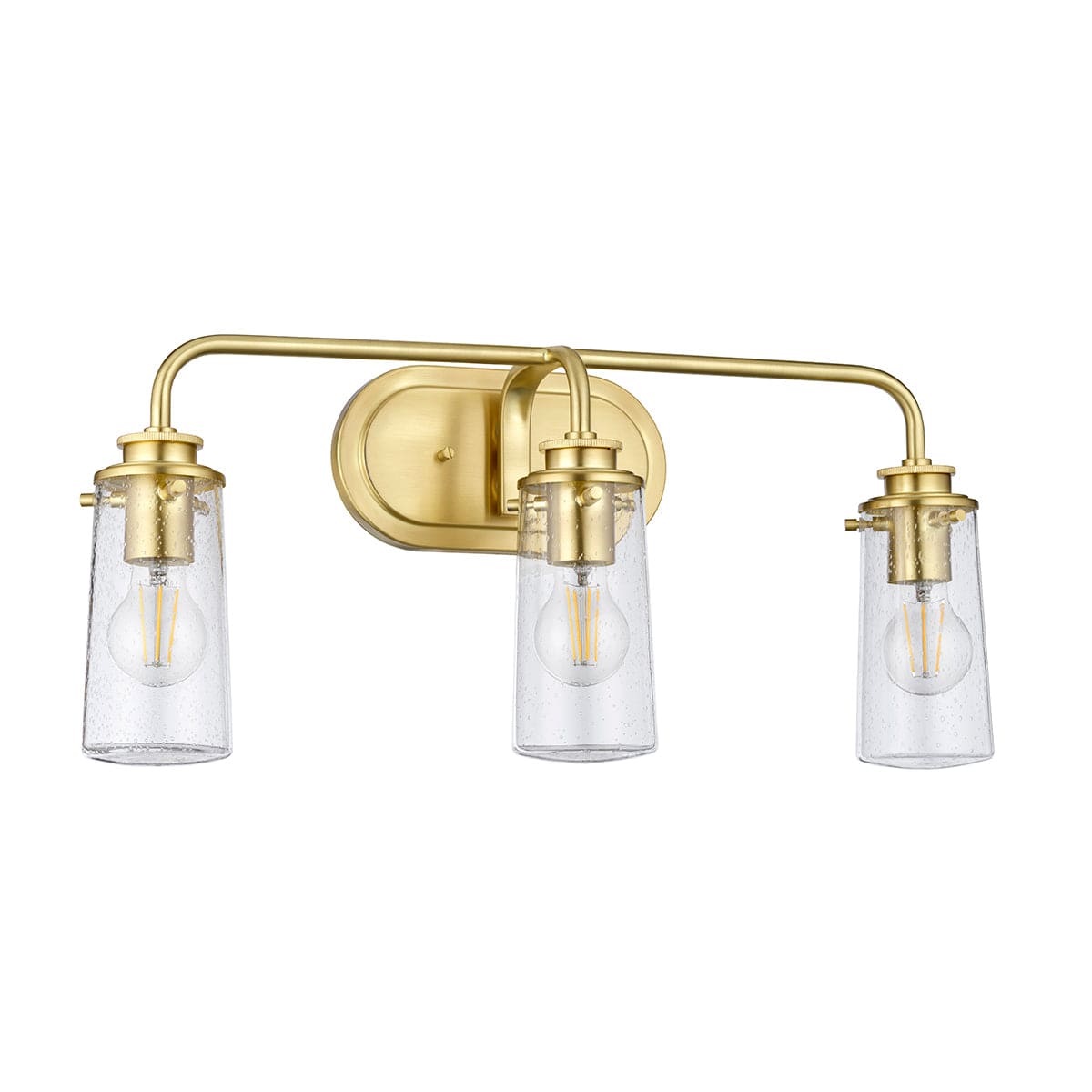 Quintessentiale Lighting Braelyn 3 Light Wall Light - Brushed Brass House of Isabella UK