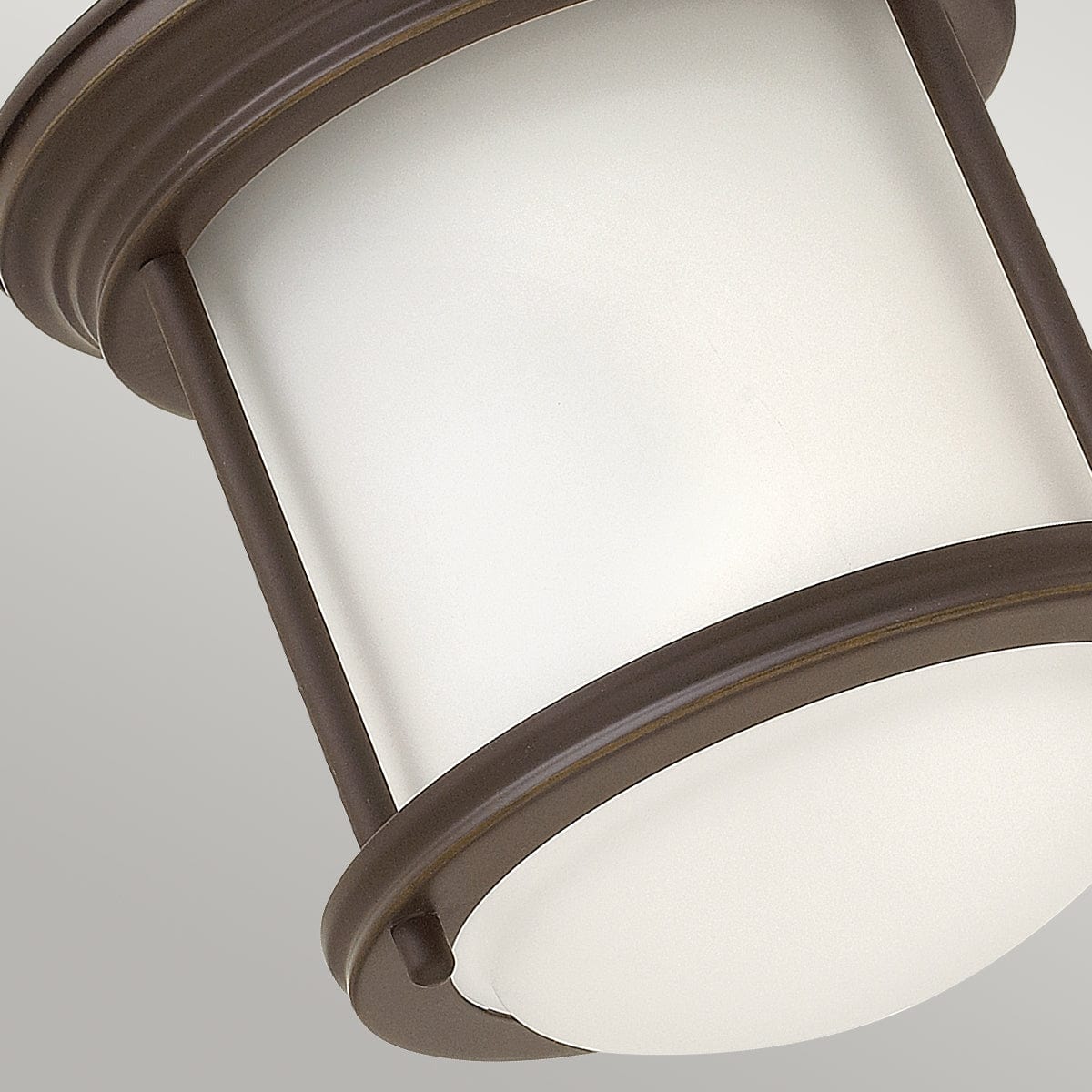 Quintessentiale Lighting Hadrian 1 Light Flush Mount - Opal Glass - Oil Rubbed Bronze House of Isabella UK