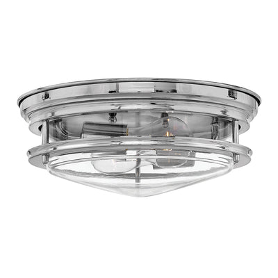 Quintessentiale Lighting Hadrian 2 Light Flush Mount - Clear Glass - Chrome House of Isabella UK