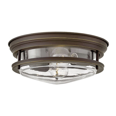 Quintessentiale Lighting Hadrian 2 Light Flush Mount - Clear Glass - Oil Rubbed Bronze House of Isabella UK