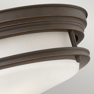 Quintessentiale Lighting Hadrian 2 Light Flush Mount - Opal Glass - Oil Rubbed Bronze House of Isabella UK