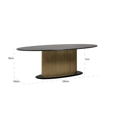 Richmond Interiors Dining Dining table Ironville oval 235 House of Isabella UK