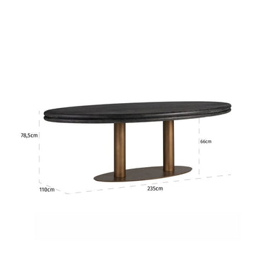 Richmond Interiors Dining Dining table Macaron oval 235 House of Isabella UK