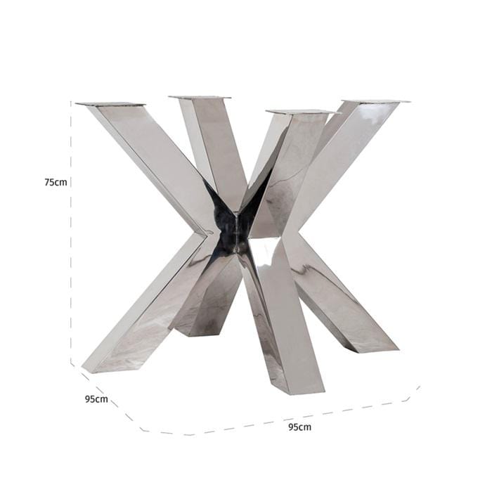 Richmond Interiors Dining Dining table X-leg Bodhi silver House of Isabella UK