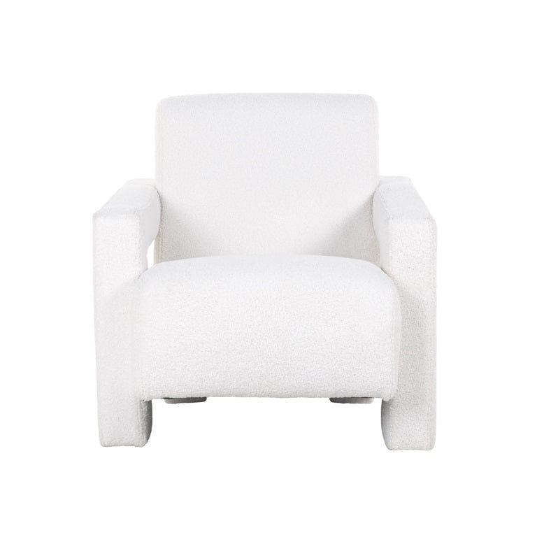 Richmond Interiors Living Easy chair Casey white furry fire retardant House of Isabella UK