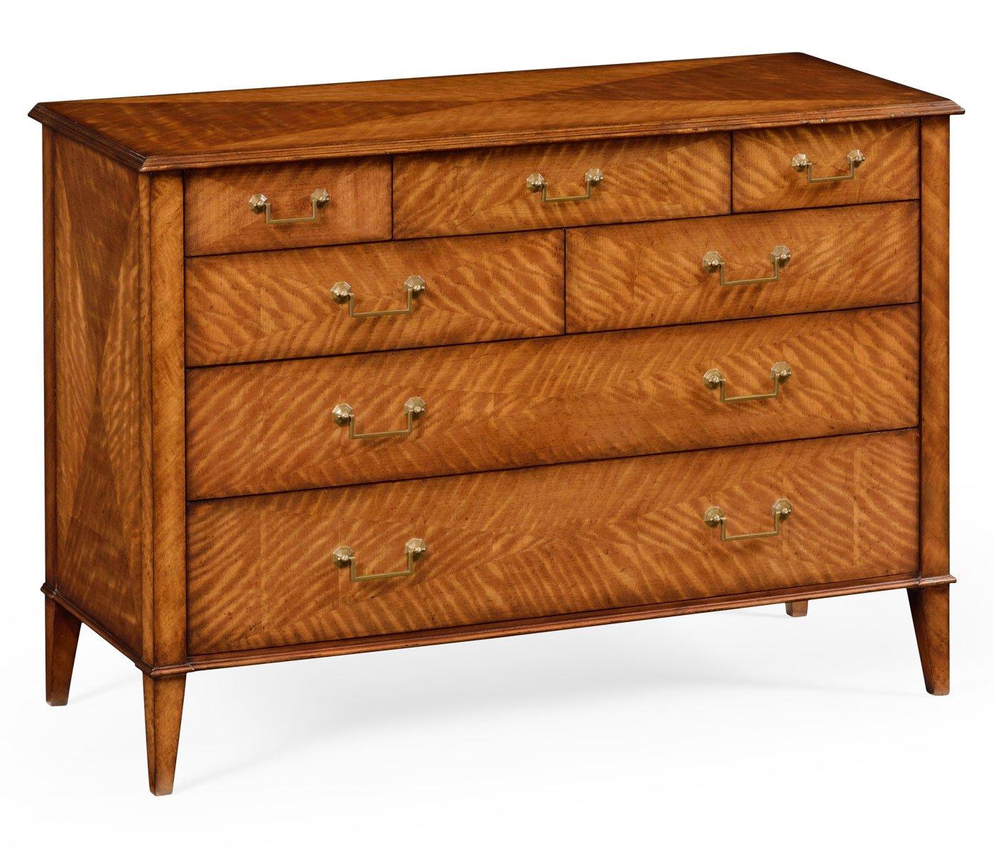 Jonathan Charles Large Chest of Drawers Satinwood