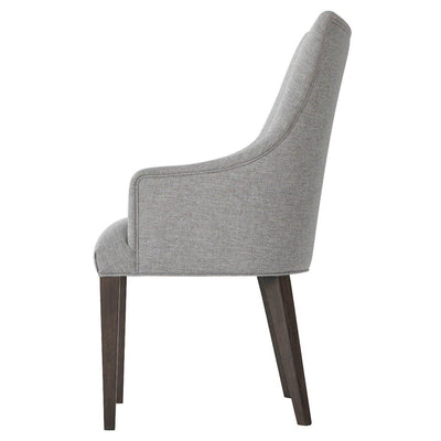 Theodore Alexander Dining Ta Studio Adele Grey Dining Chair with Arms in Matrix Pewter House of Isabella UK