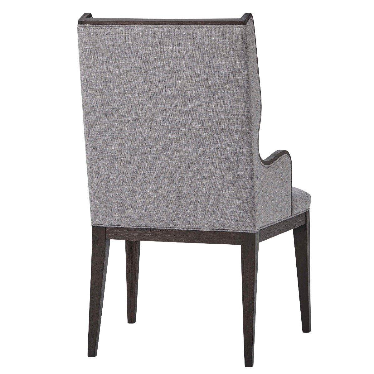 Theodore Alexander Dining Ta Studio Della Wing Back Dining Chair with Arms in Matrix Pewter House of Isabella UK