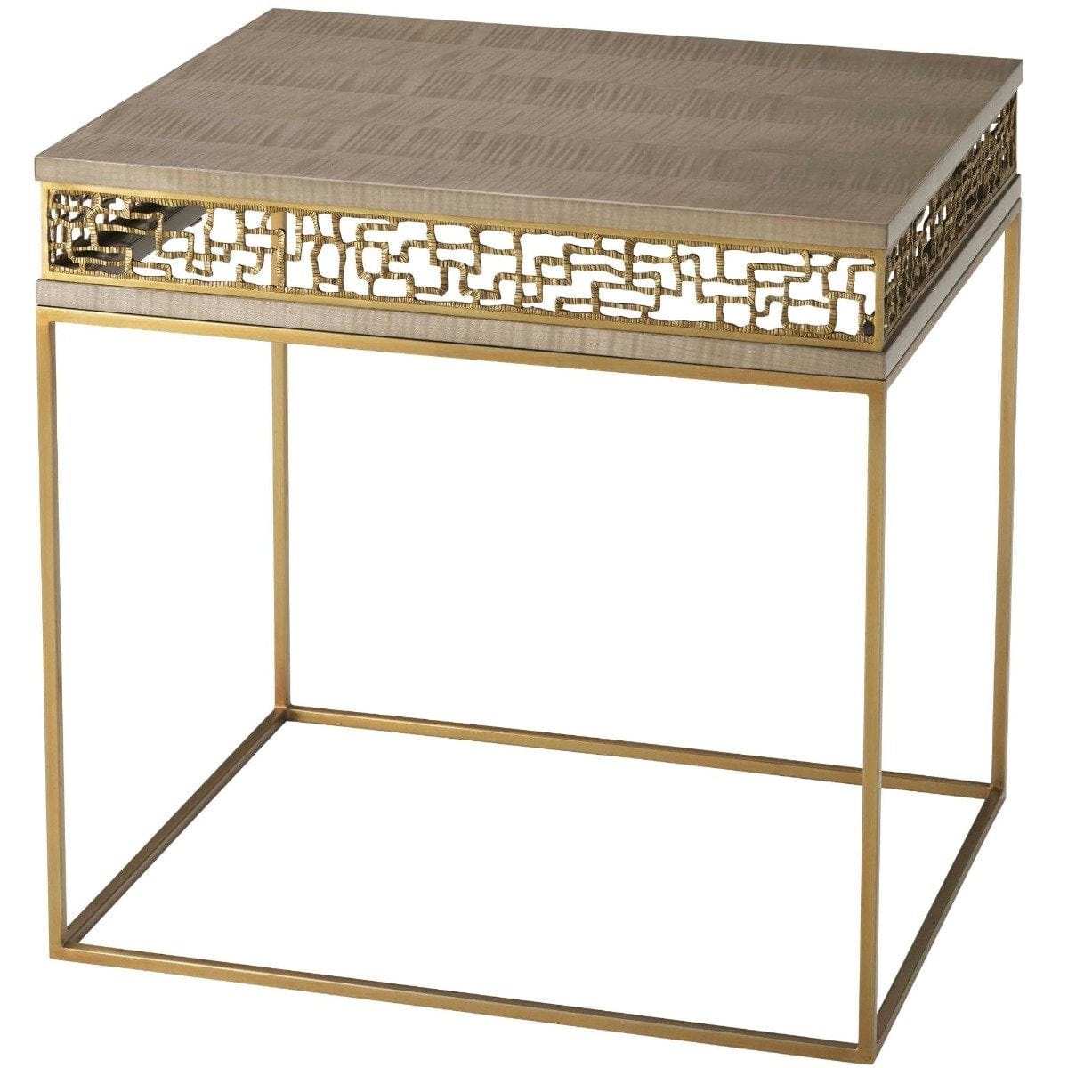 Theodore Alexander Living Ta Studio Frenzy Side Table in Sycamore House of Isabella UK
