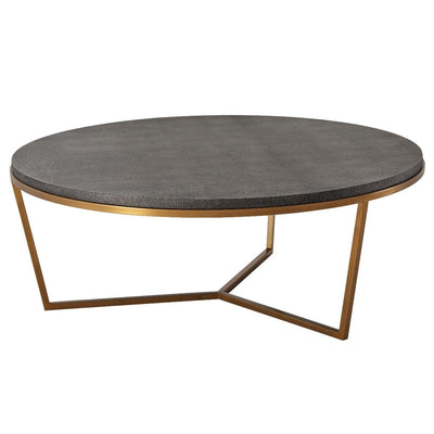 Theodore Alexander Living Ta Studio Large Round Coffee Table Fisher in Tempest Shagreen House of Isabella UK