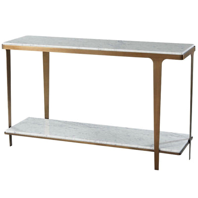 Theodore Alexander Living Theodore Alexander Cordell Console Table in White & Brass House of Isabella UK