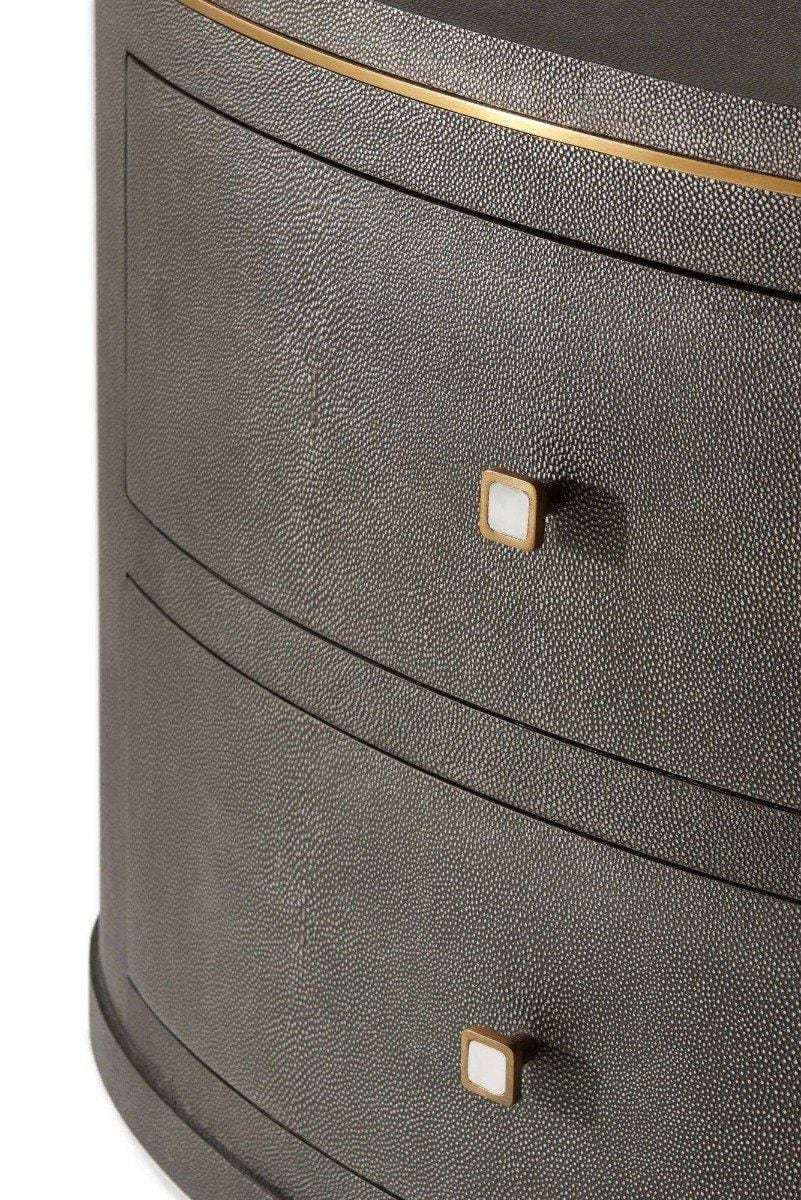 Theodore Alexander Sleeping Ta Studio Bedside Table Eli in Tempest & Brushed Brass House of Isabella UK